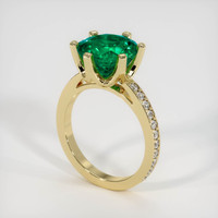 3.85 Ct. Emerald Ring, 18K Yellow Gold 2