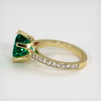 3.85 Ct. Emerald Ring, 18K Yellow Gold 4