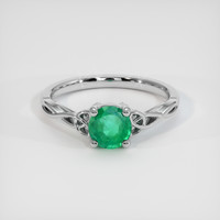 0.66 Ct. Emerald Ring, Platinum 950 1