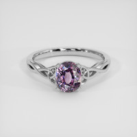 1.31 Ct. Purple Garnet Ring, Platinum 950 1