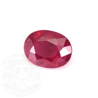 2.08 Ct. Purplish Red Ruby Ring, Platinum 950 3