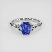 2.00 Ct. Blue Sapphire Ring, Platinum 950 1