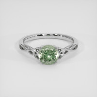 1.22 Ct. Green Sapphire Ring, Platinum 950 1