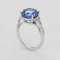 7.20 Ct. Blue Sapphire Ring, Platinum 950 2