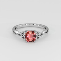 1.02 Ct. Padparadscha Sapphire Ring, Platinum 950 1