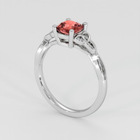 1.02 Ct. Padparadscha Sapphire Ring, Platinum 950 2