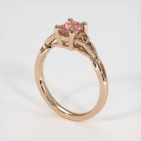 0.84 Ct. Pink Sapphire Ring, 18K Rose Gold 2