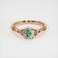 0.98 Ct. Green Sapphire Ring, 18K Rose Gold 1