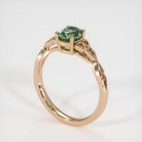 0.98 Ct. Green Sapphire Ring, 18K Rose Gold 2