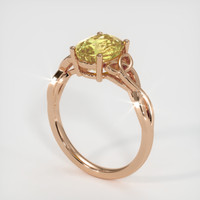 3.54 Ct. Yellow Sapphire Ring, 18K Rose Gold 2