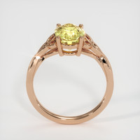 3.54 Ct. Yellow Sapphire Ring, 18K Rose Gold 3