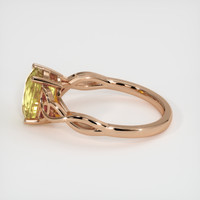 3.54 Ct. Yellow Sapphire Ring, 18K Rose Gold 4