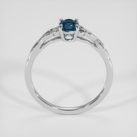 0.84 Ct. Greenish Blue Sapphire Ring, Silver 3