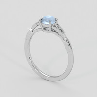 0.89 Ct. Blue Sapphire Ring, Silver 2