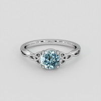 1.18 Ct. Greyish Blue Sapphire Ring, 10K White Gold 1