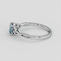 1.18 Ct. Greyish Blue Sapphire Ring, 10K White Gold 4