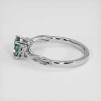 0.81 Ct. Green Sapphire Ring, 14K White Gold 4