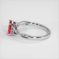 1.09 Ct. Reddish Pink Sapphire Ring, 14K White Gold 4