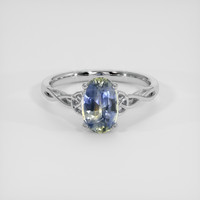 1.91 Ct. Bi Color Sapphire Ring, 18K White Gold 1