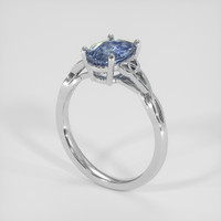 1.91 Ct. Bi Color Sapphire Ring, 18K White Gold 2