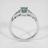 1.21 Ct. Bluish Green Sapphire Ring, 18K White Gold 3