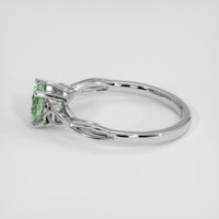 1.22 Ct. Green Sapphire Ring, 18K White Gold 4