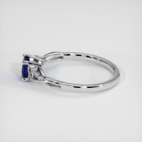 0.73 Ct. Blue Sapphire Ring, 18K White Gold 4