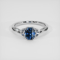 1.28 Ct. Blue Sapphire Ring, 18K White Gold 1