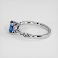 1.28 Ct. Blue Sapphire Ring, 18K White Gold 4