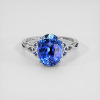 3.23 Ct. Blue Sapphire Ring, 18K White Gold 1