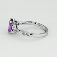 1.67 Ct. Purple Sapphire Ring, 18K White Gold 4