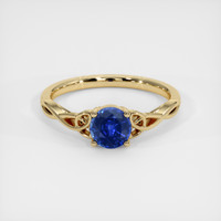0.91 Ct. Sapphire Ring, 14K Yellow Gold 1