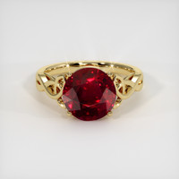 4.28 Ct. Ruby Ring, 14K Yellow Gold 1