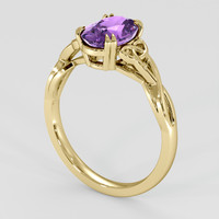 2.03 Ct. Pinkish Purple Sapphire Ring, 14K Yellow Gold 2