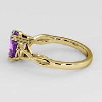 2.03 Ct. Pinkish Purple Sapphire Ring, 14K Yellow Gold 4