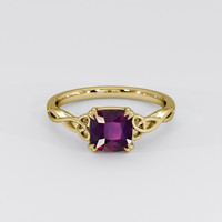 1.52 Ct. Pinkish Purple Sapphire Ring, 14K Yellow Gold 1