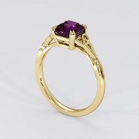 1.52 Ct. Pinkish Purple Sapphire Ring, 14K Yellow Gold 2