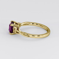 1.52 Ct. Pinkish Purple Sapphire Ring, 14K Yellow Gold 4