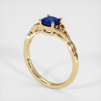 0.91 Ct. Sapphire Ring, 18K Yellow Gold 2