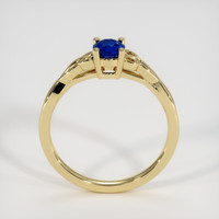 0.57 Ct. Blue Sapphire Ring, 18K Yellow Gold 3