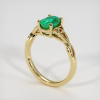 1.16 Ct. Emerald Ring, 18K Yellow Gold 2