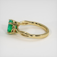 1.16 Ct. Emerald Ring, 18K Yellow Gold 4