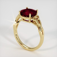 4.28 Ct. Ruby Ring, 18K Yellow Gold 2