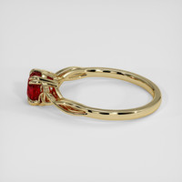 0.99 Ct. Ruby Ring, 18K Yellow Gold 4