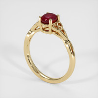 1.02 Ct. Ruby Ring, 18K Yellow Gold 2