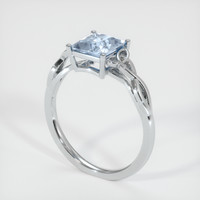 1.23 Ct. Greyish Blue Sapphire Ring, Platinum 950 2