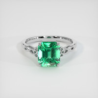 2.61 Ct. Emerald Ring, Platinum 950 1