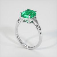 2.61 Ct. Emerald Ring, Platinum 950 2