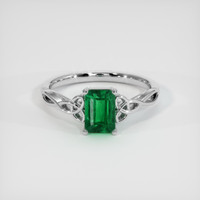 1.10 Ct. Emerald Ring, Platinum 950 1