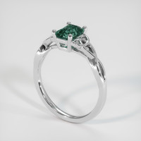 1.07 Ct. Bluish Green Sapphire Ring, Platinum 950 2